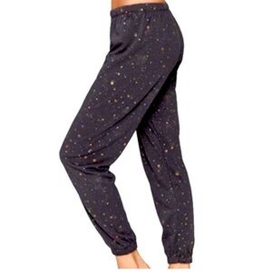 Spiritual Gangster Perfect Sweatpants Small Grey Gold Stars Celestial Loungewear